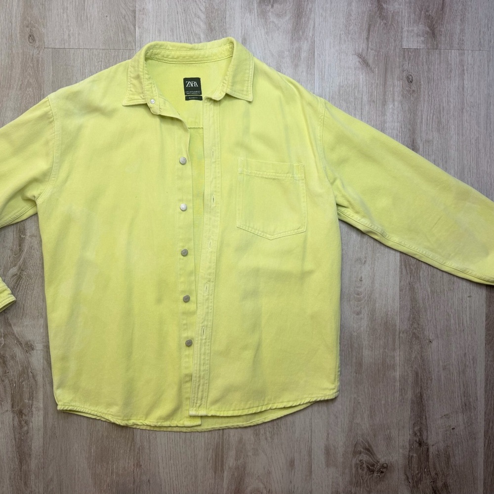 Zara Light Yellow Casual Shirt